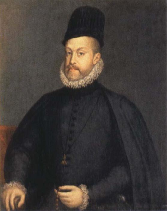 Sofonisba Anguissola Phillip II Holding a rosary oil painting image